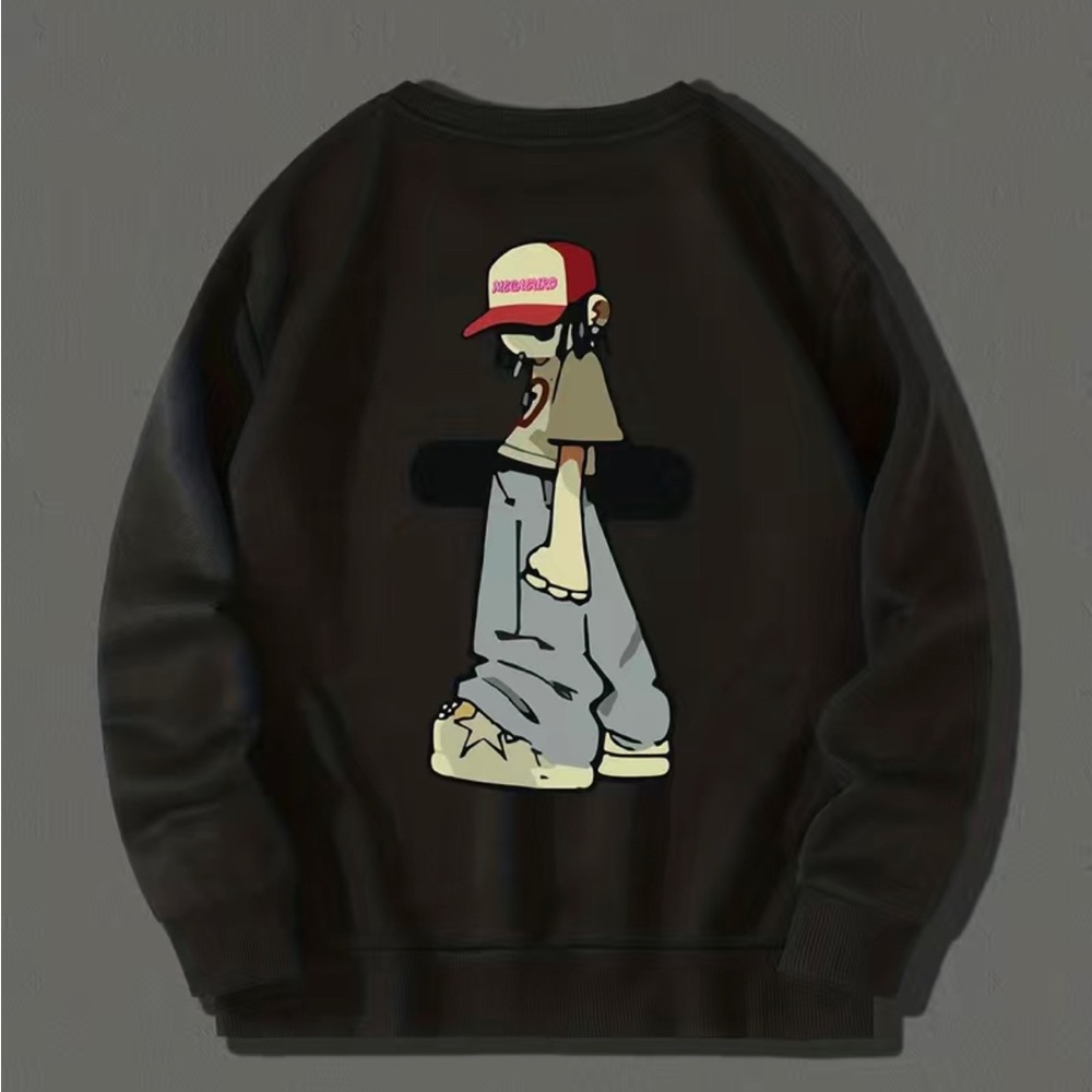 Black Y2K sweater star design